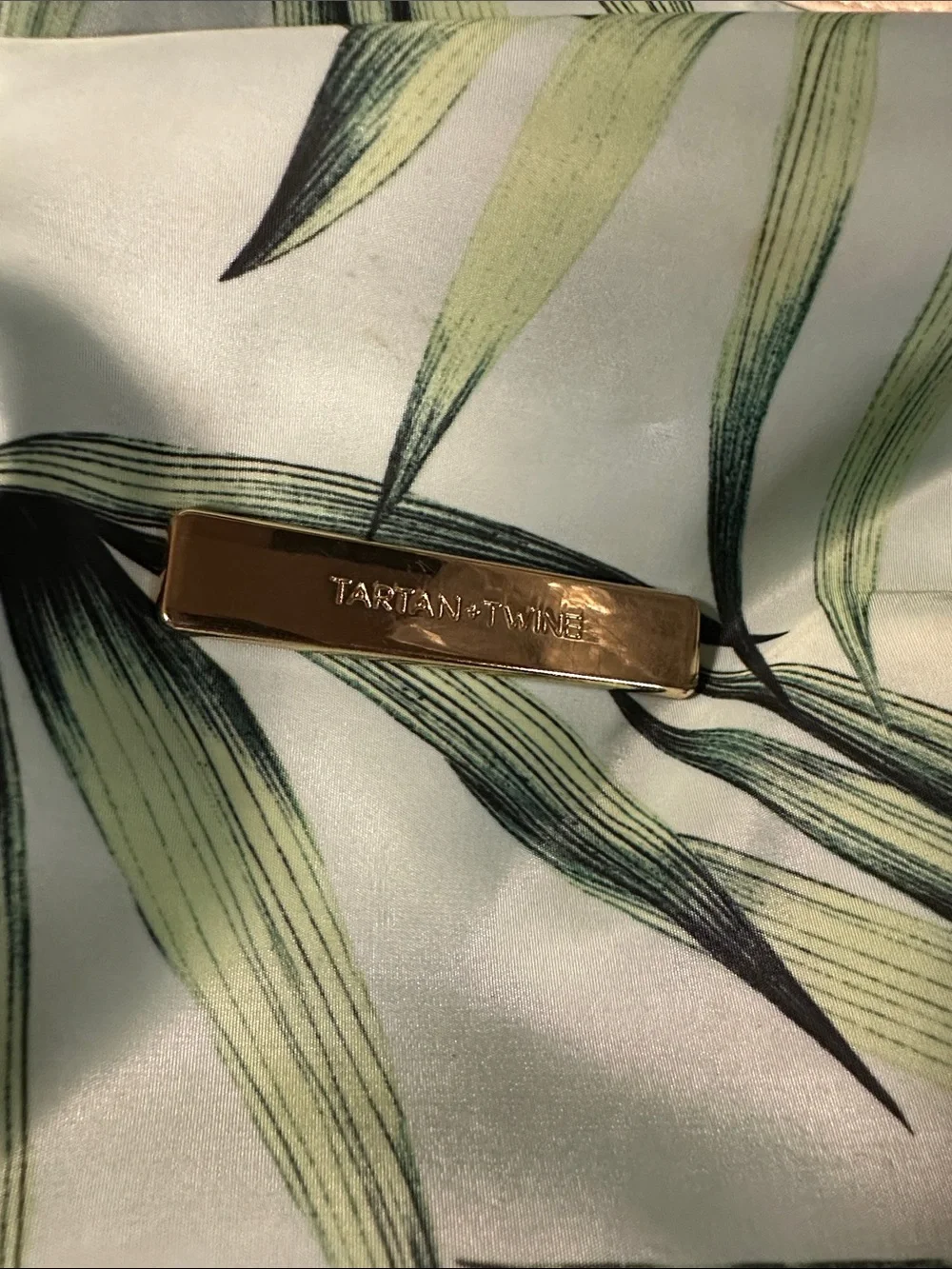 Tropical Leaf Cosmetic Pouch in Mint Green by Taryn & Hale
